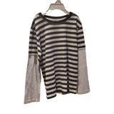 Chandail Manches Longues Trouble Maker gris ligner noir