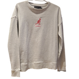 Chandail Manches Longues Kangol gris pale logo rose