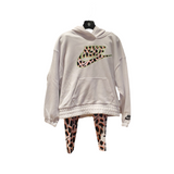 Ensemble nike 2 pieces rose leopard junior fille