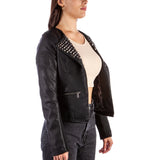 Veste de Cuir Végane Headrush ‘The Black Flower’ Femme