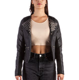 Veste de Cuir Végane Headrush ‘The Black Flower’ Femme