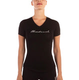 THE PALLID THREAT V-NECK TEE BLACK